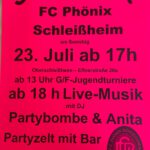 Plakat FC Phönix mit DJ Partybombe